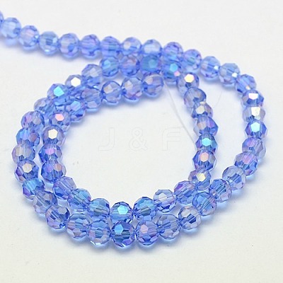 Electroplate Glass Beads Strands EGLA-J042-4mm-AB02-1