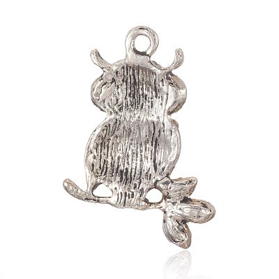 Alloy Rhinestone Bird Pendants RB-J246-10AS-1