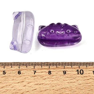 Transparent Handmade Lampwork Beads LA-CBA3B34-01-1