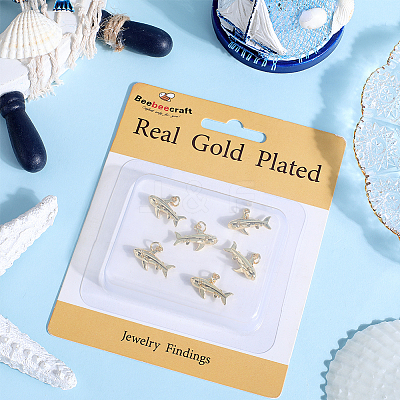 8Pcs Brass Pendants KK-BBC0014-36-1