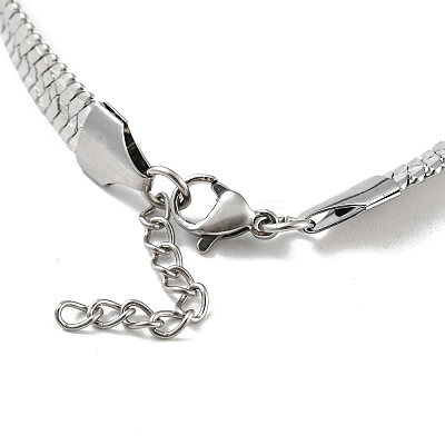Non-Tarnish 304 Stainless Steel Herringbone Chain Bracelet BJEW-D028-02B-02P-1