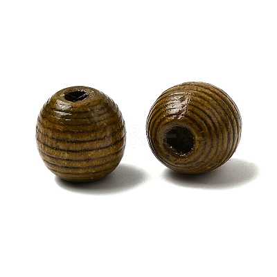 Natural Wood European Beads WOOD-A026-06-1
