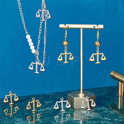 8Pcs 2 Colors 304 Stainless Steel Pendants STAS-UN0038-33-1