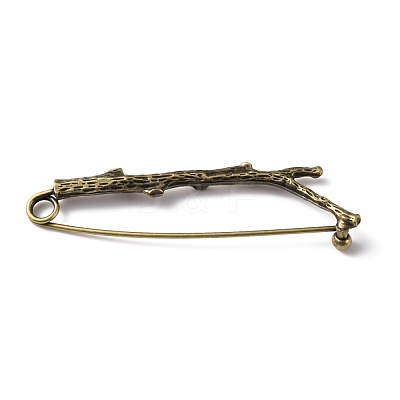 Alloy Tree Branch Safety Brooch Pin JEWB-WH0026-13AB-1