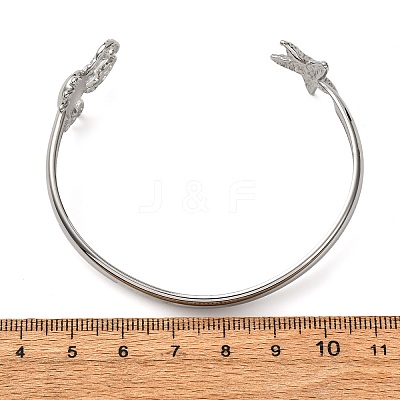 304 Stainless Steel Cuff Bangles for Women BJEW-C123-01A-P-1