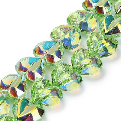 Electroplate Transparent Glass Beads Strands EGLA-B012-AB04-1