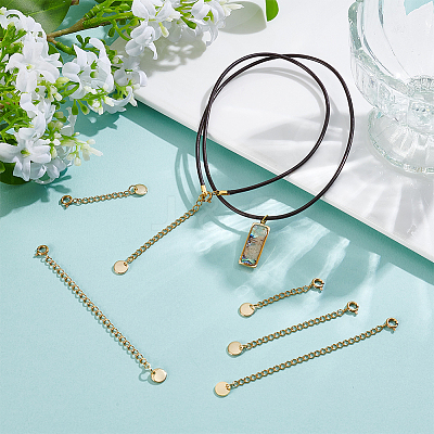 6Pcs 3 Styles 304 Stainless Steel End with Chains FIND-UN00027-1