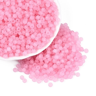FGB Frosted Transparent Glass Seed Beads SEED-N013-02A-05-1