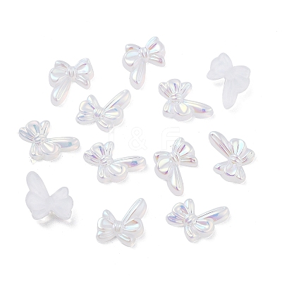 Bowknot Rainbow Iridescent Plating Acrylic Cabochons PACR-B003-03-1