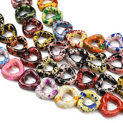 Handmade Porcelain Beads Strands PR-CBAB520-20B-1