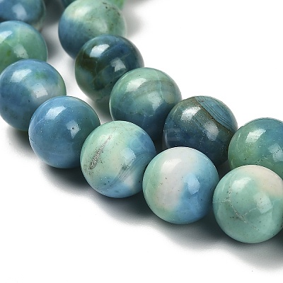 Dyed Natural Fire Crackle Agate Beads Strands G-G203-09A-10mm-1
