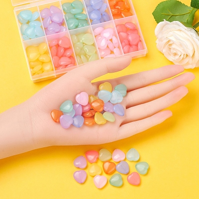 150Pcs 10 Style Transparent Acrylic Beads TACR-YW0001-55-1