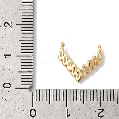 Brass Micro Pave Clear Cubic Zirconia Charms KK-M294-23G-1
