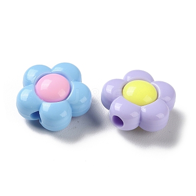 Two Tone Opaque Acrylic Beads SACR-I005-08D-1