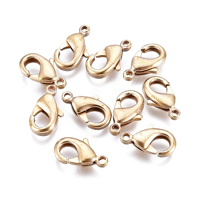 Brass Lobster Claw Clasps KK-902-C-01-NF-1