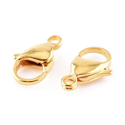 304 Stainless Steel Lobster Claw Clasps STAS-AB17-G-1
