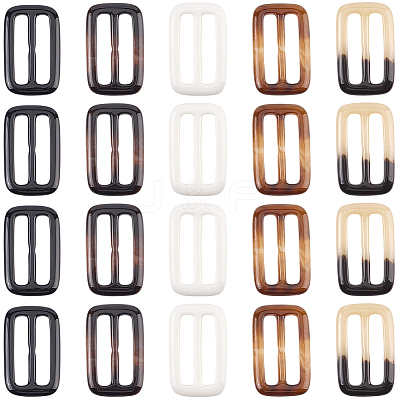 20Pcs Resin Tri-Glide Adjuster Buckles FIND-GF0008-12A-1