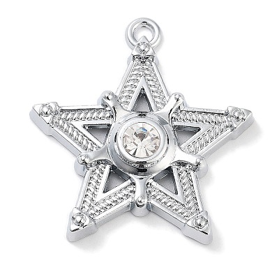 Alloy Rhinestone Pendants ALRI-S001-16P-02-1