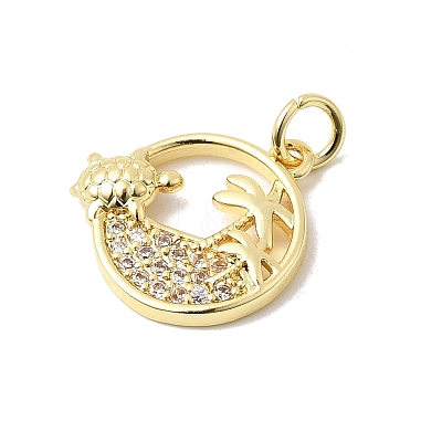 Brass Micro Pave Cubic Zirconia Pendants LS-KK-P343-01A-G-1