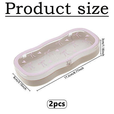 Cute Magnetic ABS Plastic Eyeglass Cases AJEW-WH0007-67-1