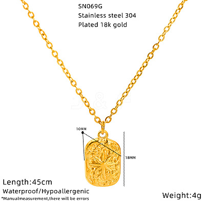 304 Stainless Steel Pendant Necklaces for Women WGBBDC7-03-1
