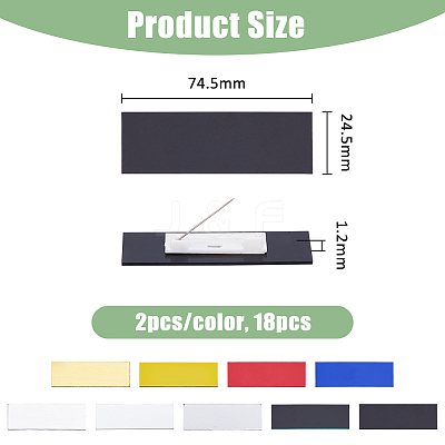 18Pcs 9 Colors ABS Plastic Brooch JEWB-DC0001-16-1
