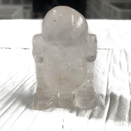 Natural Quartz Crystal Carved Robot Figurines PW-WGAEA8B-02-1