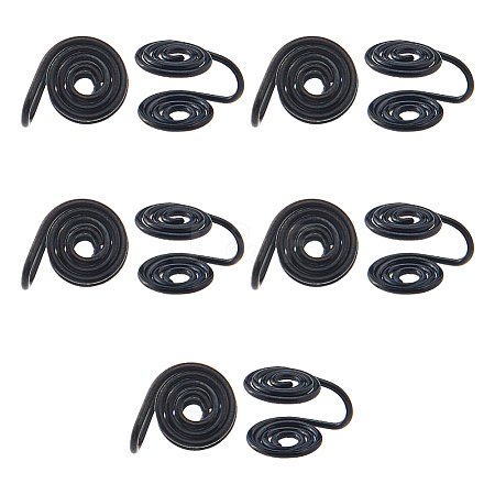 10Pcs Stainless Steel Spiral Pad Cuff Earrings EJEW-HS0001-03EB-1