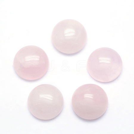 Natural Rose Quartz Cabochons G-P393-R20-4MM-1