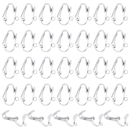 Unicraftale 50Pcs 304 Stainless Steel Clip-on Earrings Findings STAS-UN0041-08-1