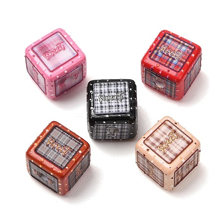 Opaque Printed Acrylic Beads AC-CBAC57E-10-1