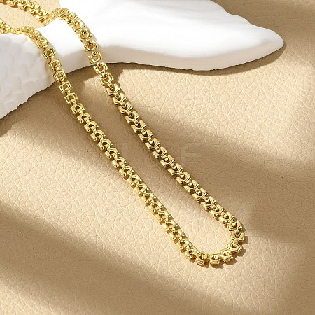 Brass Link Chain Necklaces for Women NJEW-K282-06G-1