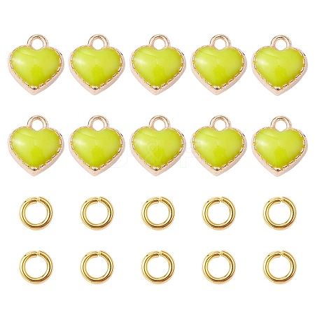 Heart Alloy Enamel Charms ENAM-YW0002-85B-1