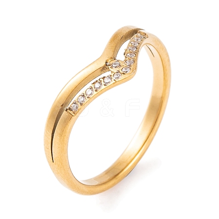 304 Stainless Steel Finger Ring for Women RJEW-C086-08-G-1