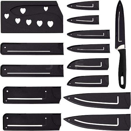 CHGCRAFT 13Pcs 7 Style Plastic Kitchen Knife Protective Cover AJEW-CA0002-70-1