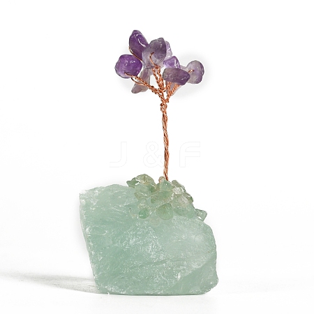 Natural Amethyst Chips Tree Display Decorations PW-WGA0360-02-1