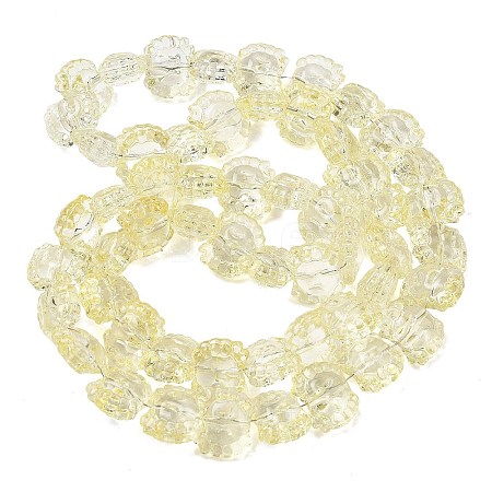 Electroplate Baking Paint Transparent Glass Beads Strands GL-CBA17FF-02E-1
