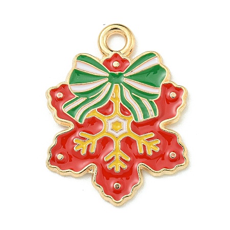 Christmas Theme Alloy Enamel Pendants ENAM-I060-01H-1