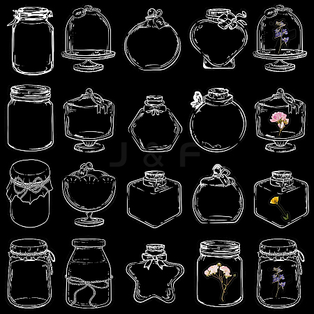 3 Styles Waterproof Self Adhesive Stamping Stickers Sets DIY-CP0011-04A-1