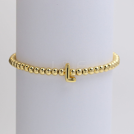 Brass Beaded Stretch Bracelets for Women FS-WG560D0-12-1