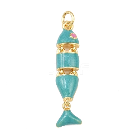 Brass Enamel Pendants KK-P339-24G-03-1