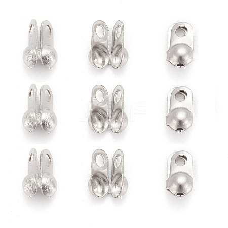 Tarnish Resistant 304 Stainless Steel Bead Tips STAS-R063-20-1