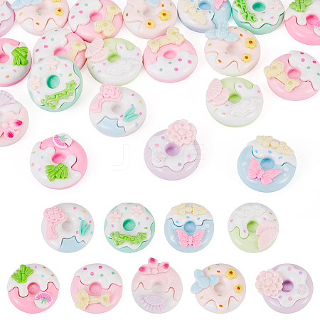 20Pcs Opaque Resin Decoden Cabochons RESI-TA0005-33-1