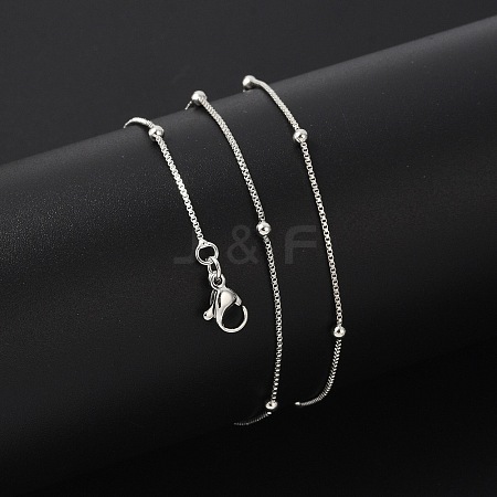 Brass Satellite Chains Necklaces for Women NJEW-D302-33P-1