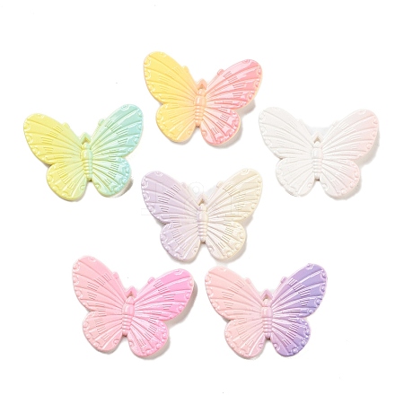 Gradient Color Opaque Resin Decoden Cabochons RESI-S04-06-1