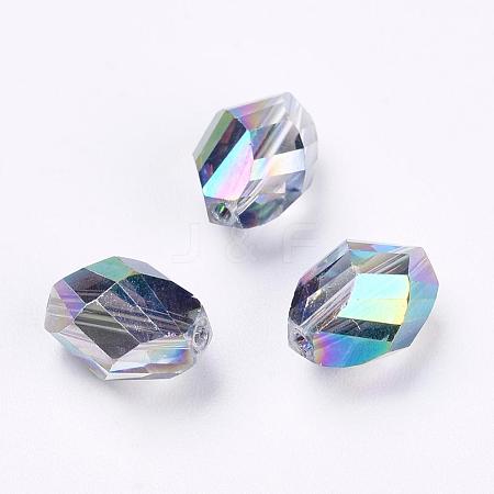 Imitation Austrian Crystal Beads SWAR-F077-11x8mm-31-1