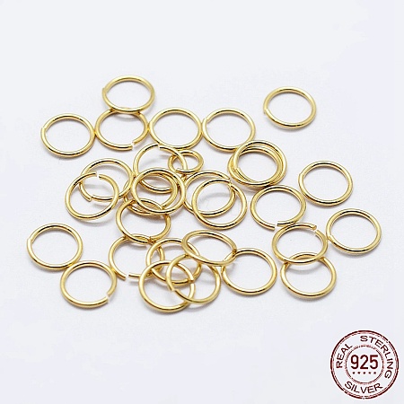 925 Sterling Silver Open Jump Rings STER-F036-02G-0.7x4mm-1