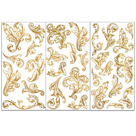 3 Sheets 3 Styles PVC Waterproof Decorative Stickers DIY-WH0404-357-1