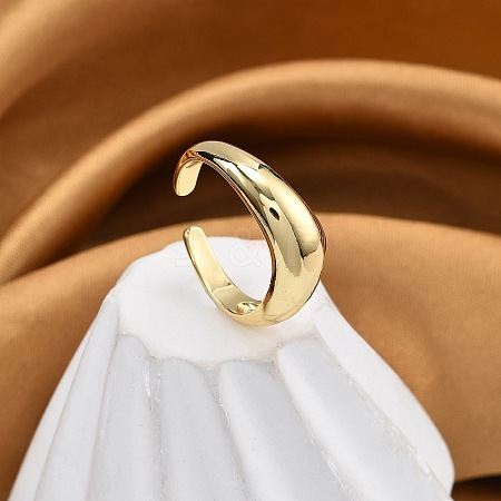 Rack Plating Brass Cuff Finger Rings for Women RJEW-M028-42G-1