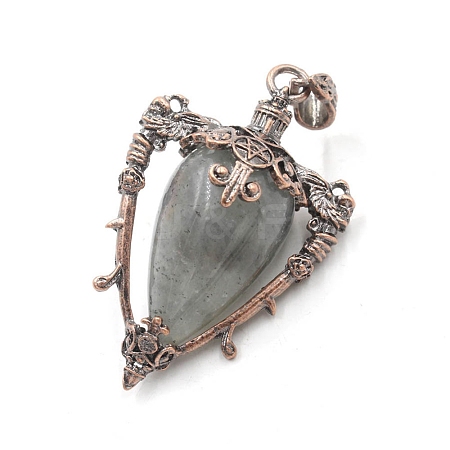 Natural Labradorite Point Pendulum Pendants PW-WG89713-07-1